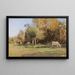 Summer Landscape Painting with Cows - Alfred Zoff — framed artwork on a wall