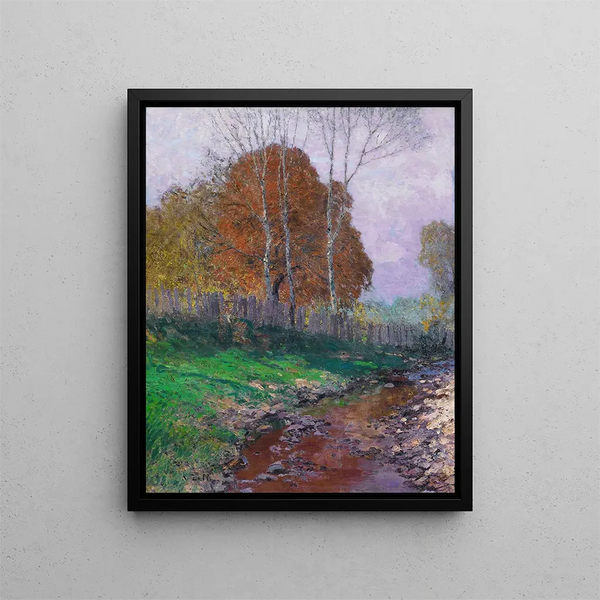 Autumn in the Krems Valley - Alfred Zoff — framed artwork on a wall
