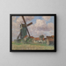 Mill and Village in Belgium - Alfred Zoff — framed artwork on a wall