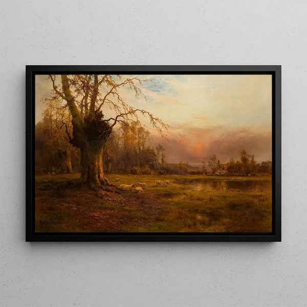 Departure Day - Alfred de Bréanski — framed artwork on a wall