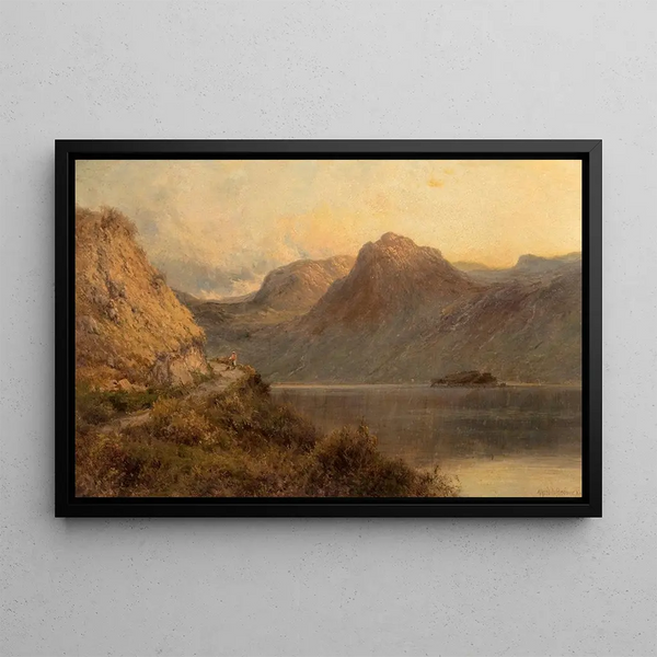 Loch Lomond Painting - Alfred de Bréanski — framed artwork on a wall