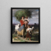 A mother with her children on the way home - Alfred van Muyden — framed artwork on a wall