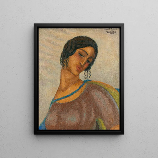 Portrait of a Woman - Alfredo Guttero — framed artwork on a wall