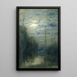 Full Moon Limache Chile - Alfredo Helsby — framed artwork on a wall