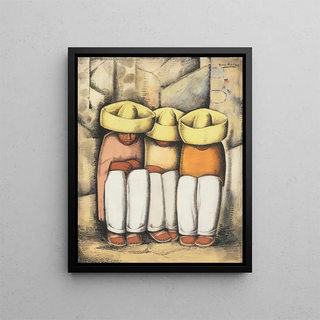 Indian at Rest - Alfredo Ramos Martínez — framed artwork on a wall