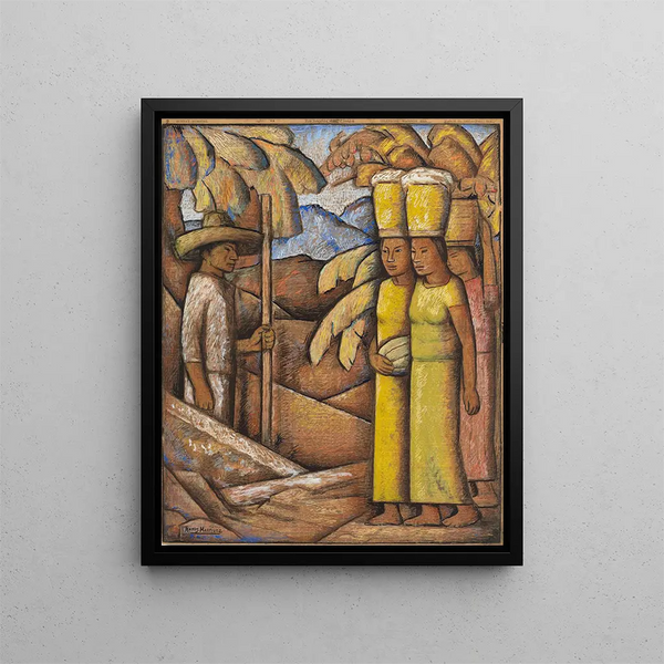 Vendeurs de tamales - Alfredo Ramos Martínez — framed artwork on a wall