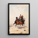 A Journey in a Wild Stagecoach - Alfredo Tominz — framed artwork on a wall