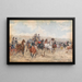 Return from the racecourse in Trieste - Alfredo Tominz — framed artwork on a wall