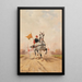 La Course de sulky - Alfredo Tominz — framed artwork on a wall