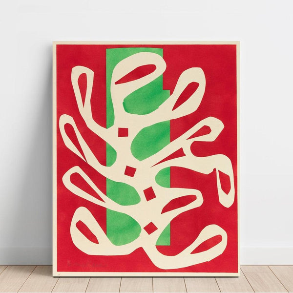Reproduction of the painting Algue Blanche sur Fond Rouge et Vert - Henri Matisse