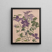 a watercolor painting of a large-flowered climatite - Alice Bailly — framed artwork on a wall