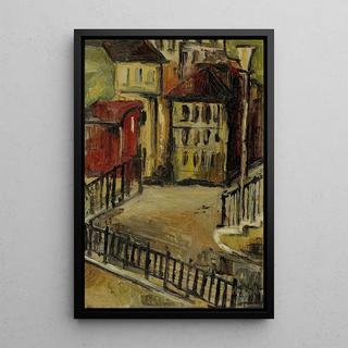 Urban landscape painting - Alice Bailly — framed artwork on a wall