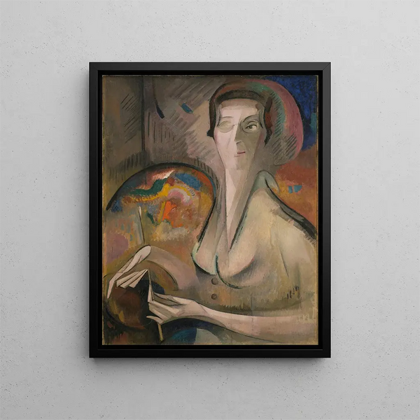 Self-portrait - Alice Bailly — framed artwork on a wall