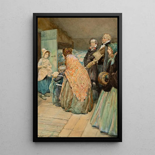 Reproduction of the painting Interior illustration of Bleak House - Alice Barber Stephens