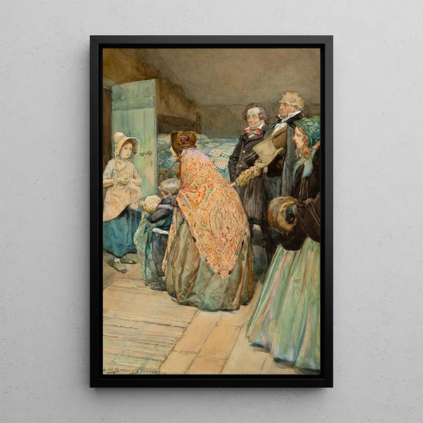 Reproduction of the painting Interior illustration of Bleak House - Alice Barber Stephens