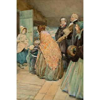Reproduction of the painting Interior illustration of Bleak House - Alice Barber Stephens