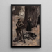 The Bear Hunter - Alice Barber Stephens — framed artwork on a wall