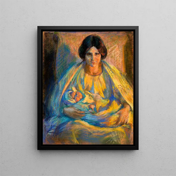 By Lamplight - Alice Pike Barney — framed artwork on a wall
