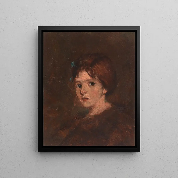 Child at Browns - Alice Pike Barney — framed artwork on a wall