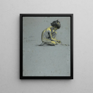 Alice Pike Barney - Crouching Boy with Snake.webp