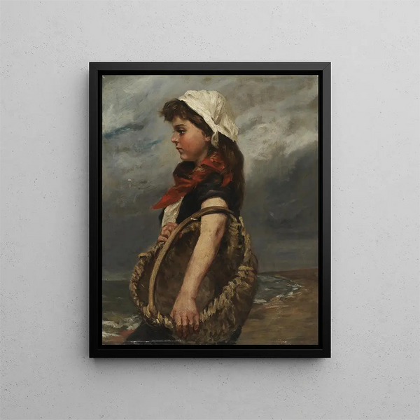 Girl with Basket - Alice Pike Barney — framed artwork on a wall