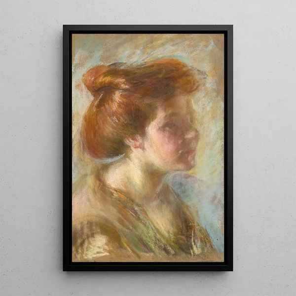Young Girl with Titian Hair - Alice Pike Barney — framed artwork on a wall