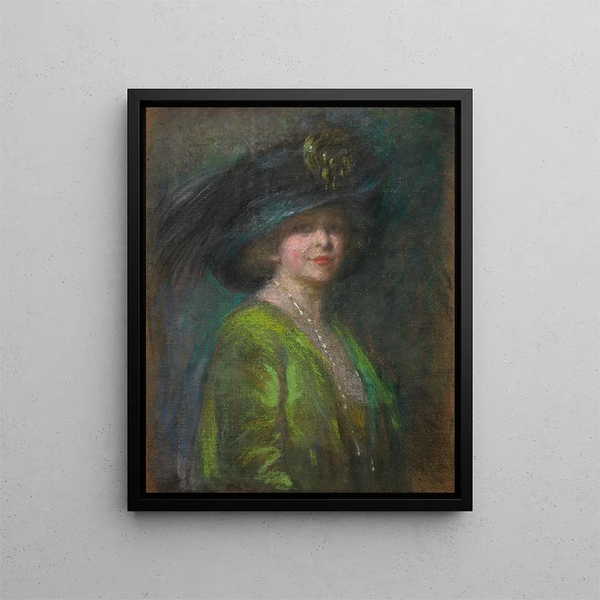 Hat and Shadow - Alice Pike Barney — framed artwork on a wall