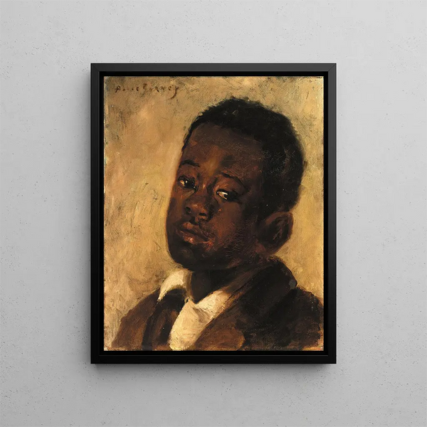 Head of a Black Boy - Alice Pike Barney — framed artwork on a wall