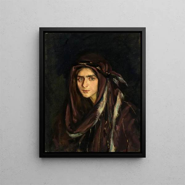 Laura in Arab costume - Alice Pike Barney — framed artwork on a wall