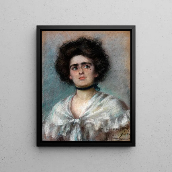 Laura with Fichu - Alice Pike Barney — framed artwork on a wall