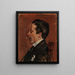 Man with a Cigarette - Alice Pike Barney — framed artwork on a wall