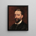 Man with Monocle - Alice Pike Barney — framed artwork on a wall