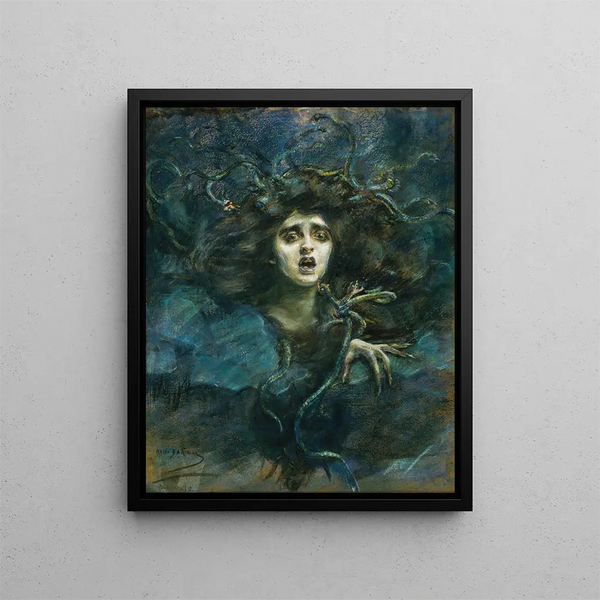 Medusa Laura Dreyfus Barney - Alice Pike Barney — framed artwork on a wall