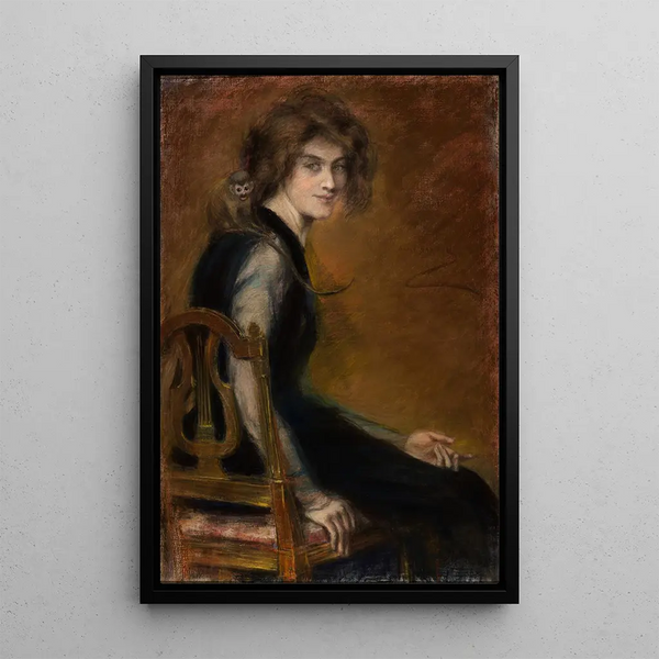 Reproduction of the painting Monkey of company - Alice Pike Barney