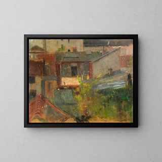 Roofs - Alice Pike Barney — framed artwork on a wall