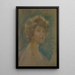 Self-portrait in light tones - Alice Pike Barney — framed artwork on a wall