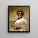 Self-portrait with palette - Alice Pike Barney — framed artwork on a wall