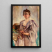 Self-portrait in a Painting Dress - Alice Pike Barney — framed artwork on a wall