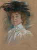 Self-portrait with hat and veil - Alice Pike Barney — artwork view