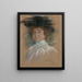 Self-portrait with hat and veil - Alice Pike Barney — framed artwork on a wall