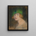 The Green Hat - Alice Pike Barney — framed artwork on a wall