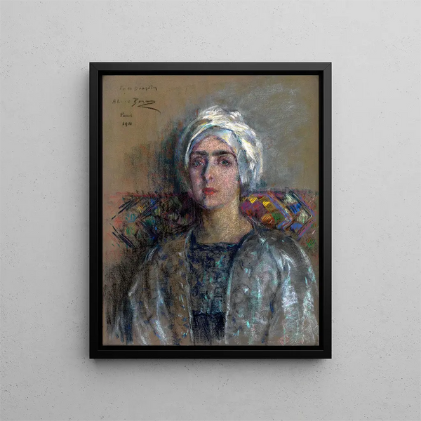 The White Turban - Alice Pike Barney — framed artwork on a wall