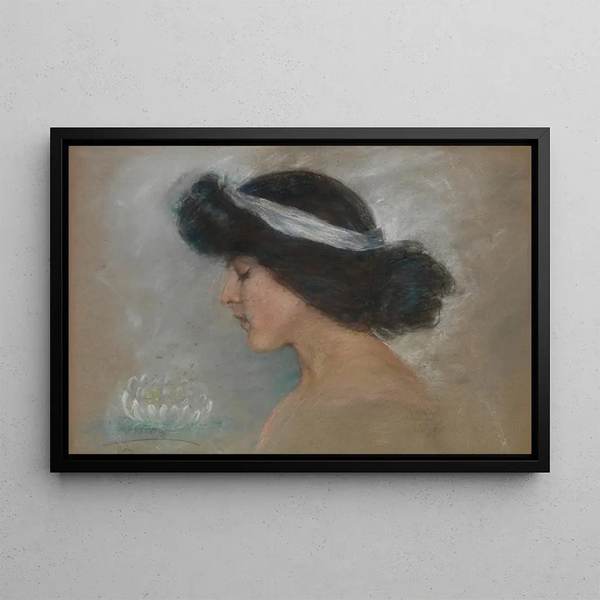 Lily Pad Painting - Alice Pike Barney — framed artwork on a wall