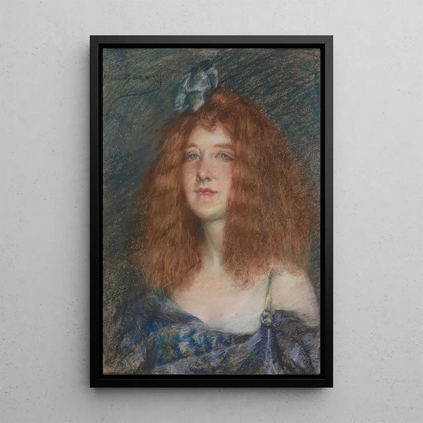 Woman with Red Hair - Alice Pike Barney — framed artwork on a wall