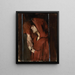 Femme au chaperon rouge - Alice Pike Barney — framed artwork on a wall