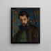 Portrait of a Man - Alina Bondy-Glassowa — framed artwork on a wall