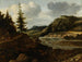 a mountainous river landscape with travelers - Allaert van Everdingen — artwork view