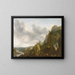 Mountain Landscape with Waterfall - Allaert van Everdingen — framed artwork on a wall