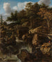 Swedish landscape painting with a waterfall - Allaert van Everdingen — artwork view