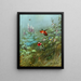 Hummingbirds orange and Annas - Allan Brooks — framed artwork on a wall